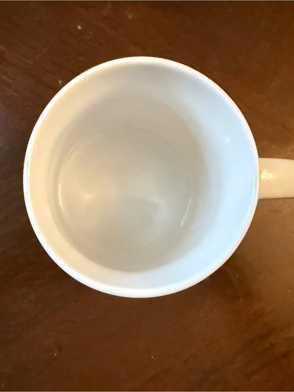 William Sonoma White Ceramic Mug with Gold 'V' Accent - Home Dining